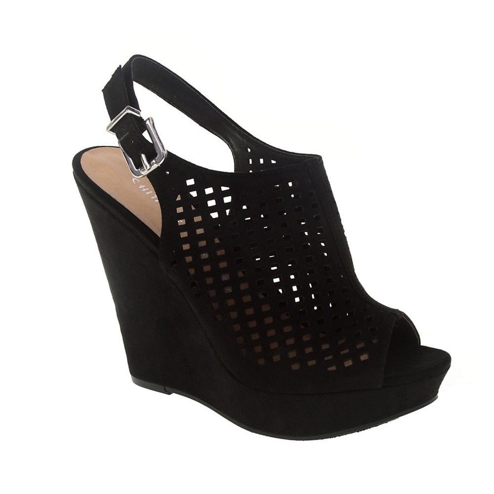 Chinese Laundry black wedge shoe size 7.5
